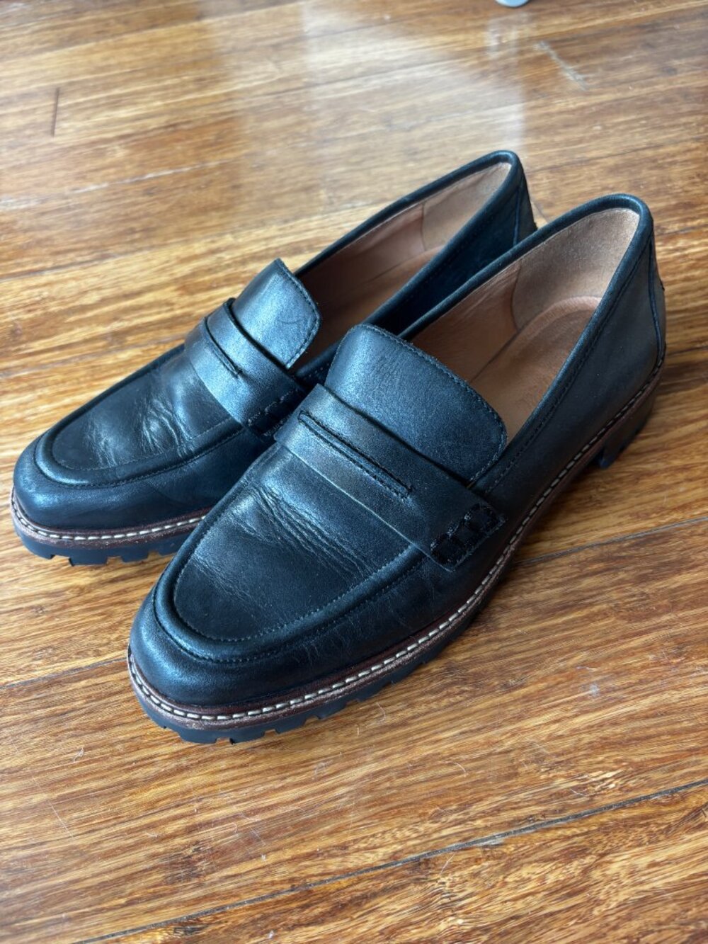 Madewell Black Leather Loafers - Picture 4 of 7